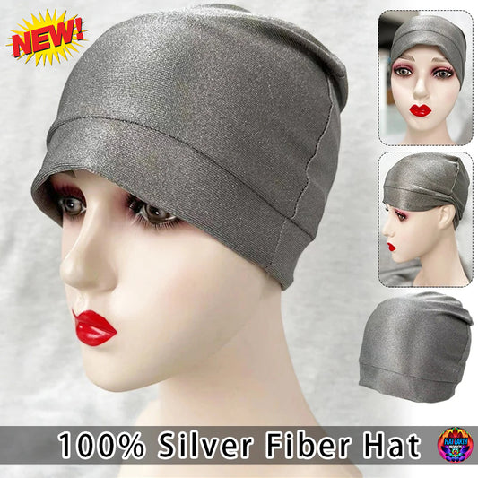 Anti-Radiation Cap EMF Protection Hat Faraday Hoodie Silver Fiber Blocks 5G