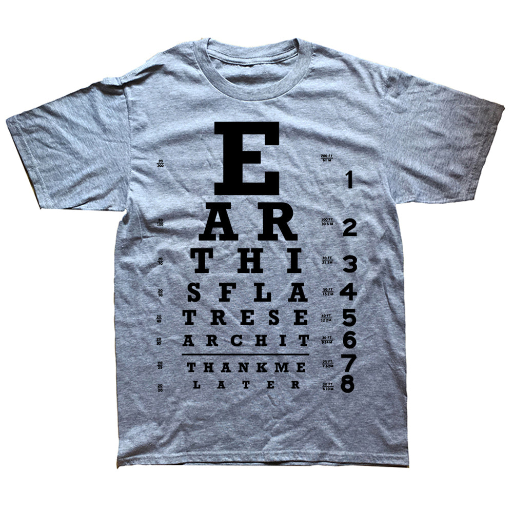 Earth is Flat Eye Chart Essential Vision Test T-Shirt